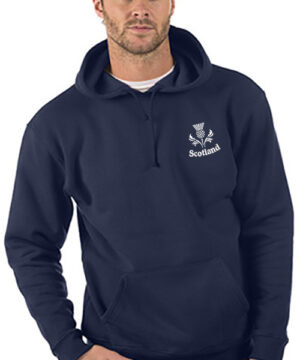 Embroidered Scotland Navy Blue Hoody